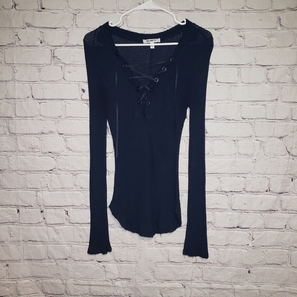 🧡𝅺william Rast Waffle Knit Top - Picture 1 of 4